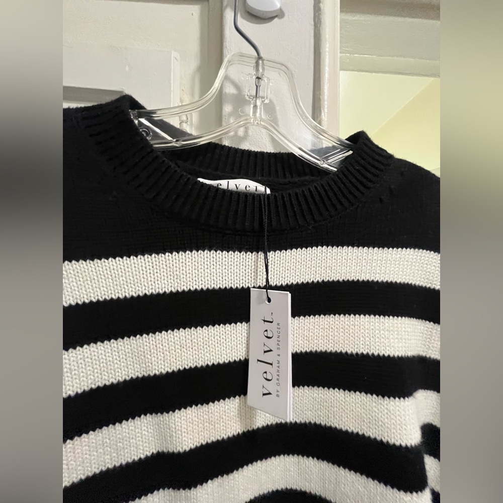 Velvet Lex cotton cashmere striped sweater NWT new size XS - Picture 13 of 16